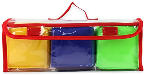 Baoblaze 3 Pcs Gaming Dice Set Weiche Würfel mit Transparenten Taschen Würfel von