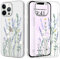 Clear Phone Case Compatible with iPhone 13 Pro Soft Silicone Shockproof Transparent TPU Protective Daisy Floral Lavenders Patterns Design Case Girls&Women Cute Cover
