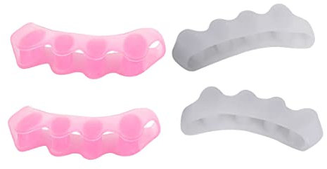 4 Stück Zehenspreizer Zehenspreizer Silikon Zehenspreizer Set Zehenspreizer Silikon Alle Zehen Weicher Gel-Zehenspreizer Lindert kleinen Zehendruck und Schmerzen bei allen Zehenkorrekturen