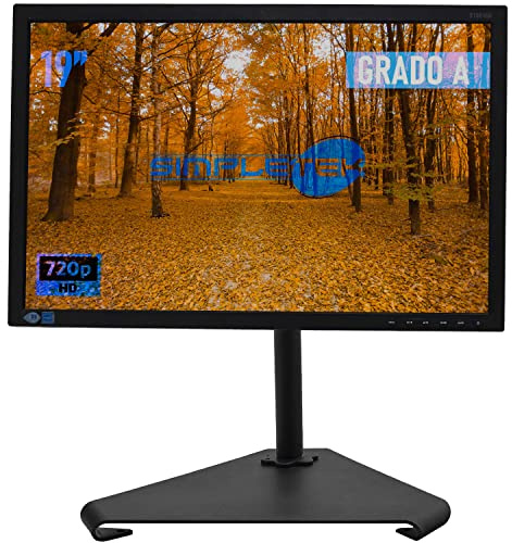 SIMPLETEK LED Display Monitor 19 inches, 1440 x 900px, 16:9 | with base, black (Refurbished)