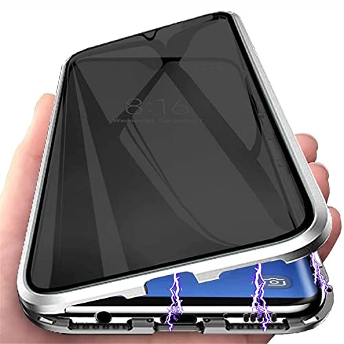 PingGoo Privacy Magnetische Hülle für Samsung Galaxy S20 Plus, Anti Peep Magnetic Schutzhülle Case Cover,9H Gehärtetes Glas,Privacy Display Protector Metallrahmen Anti Spy Case Cover, Splitter