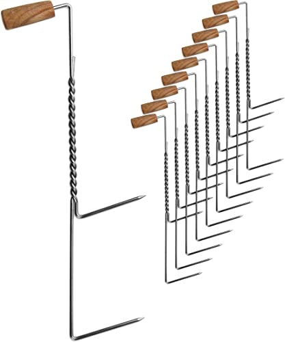 Set Räucherhaken mit Doppelhaken aus Stahl, Länge: 18 cm, Stück:10 Stück