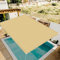 SunSail Wasserdicht Rechteckig 1.5 x 4 m Sonnenschutz Windschutz Sonnensegel Schattentuch inkl Befestigungsseile für Patio Hinterhof Rasengarten, Sandgelb