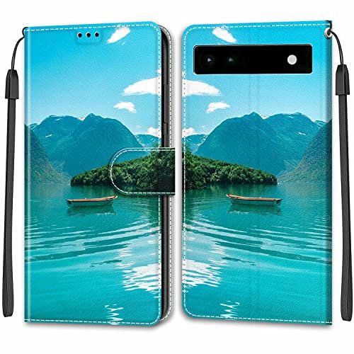 für Google Pixel 6A Hülle PU Leder Handyhülle Lederhülle Klapphülle Kartenfach Flip Cover für Pixel 6A Handy hülle Leather Wallet Phone Case