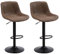 Ermnois Bar Stools Set of 2,Swivel Counter Height Barstools with Back,Adjustable Modern Bar Chairs,Tall Armless PU Leather Kitchen Island Stool