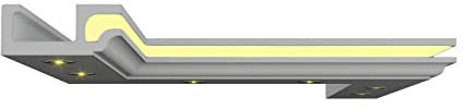 10 Meter LED Indirekte Beleuchtung Styroporleisten LED Decken Stuckleiste (BL21)