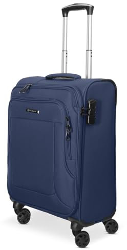 Franky Melbourne 3.0 Handgepäck Koffer | Weichgepäck Trolley mit 4 Rollen, arretierbarer Griff, Hemdenfach, Adressschild, Packriemen und Zahlenschloss | 40 cm x 20 cm x 55 cm