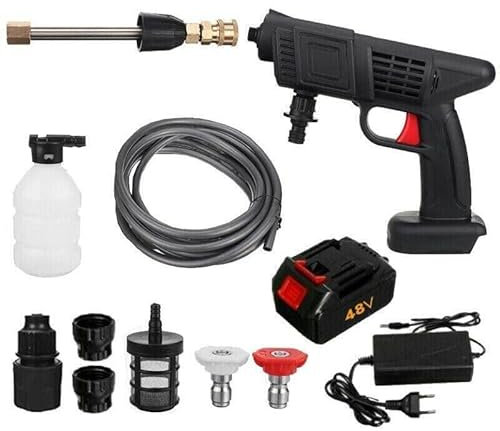 K2 STORE - Idropulitrice a Batteria 48V Alta Pressione Portatile Senza Fili Lavaggio Auto Comoda Valigetta e Accessori Ugelli Filtro