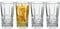GEEZY Set of 4 Classic Glasses 300mL – Tall Transparent Drinking Tumblers for Gin, Spirits, Vodka, Water or Cocktail – Stylish Glassware Gift for Men – Durable, Dishwasher Safe Barware Set