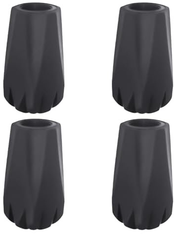 Lot de 4 couvre-pieds prismatiques accessoires de bâtons de trekking protection antidérapante tampons en caoutchouc pour bâtons de marche nordique