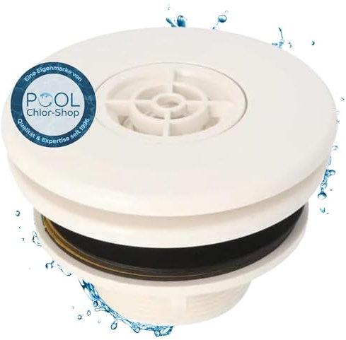Duraol Buse de refoulement avec Grille I Blanc I Buse d’entrée réglable pour Piscine avec Liner, Bassin en béton ou en Polyester I Buse en ABS avec Bride, Joints et vis