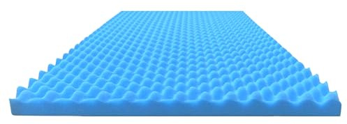Airflow Foam Mattress Topper, Egg Crate Foam Pad, Hospital Mattress Pad and Bed Topper for Support, Pressure Relief and Weight Distribution. (Queen)