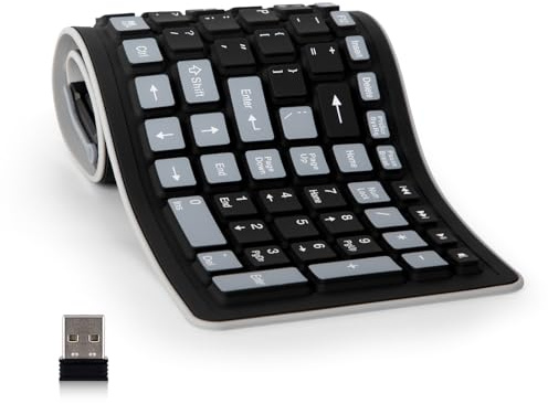 sungwoo Teclado inalámbrico de silicona negro