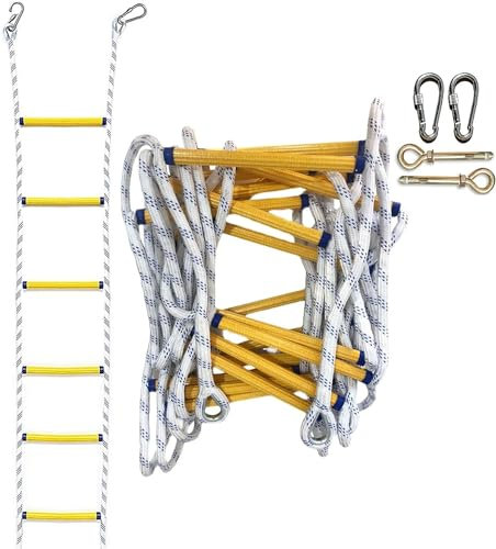 YYingYYue Échelle De Secours D'Urgence D'Échelle De Corde Évasion D'Évacuation De La Fenêtre Et De La Résistance À La Déchirure Du Balcon,3m