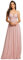 Ever-Pretty Robe Longue de Soirée Bretelles Plissé sans Manches Col V Taille Empire Brillant Rose 48