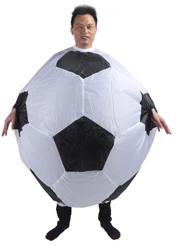 Tnfeeon Aufblasbares Fußball-Kostüm, Lustiges Aufblasbares Fußball-Fußball-Kostüm, Rollenspiel-Kostüm für Neujahrs-Bühnenauftritt