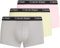 Calvin Klein Boxers Taille Basse Lot de 3 Homme Coton Élasthanne, Multicolore (Ash, Garden Glade, Buff Pink), M