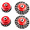 Trintion 4PCS Topfbürste Winkelschleifer Drahtbürste Drahtbürsten-Set für Winkelschleifer Flex Stahl Winkelschleifer Scheibenbürste Drahtbürste Ø75 mm Ø100mm M14 für Reinigungs-und Schleifarbeiten