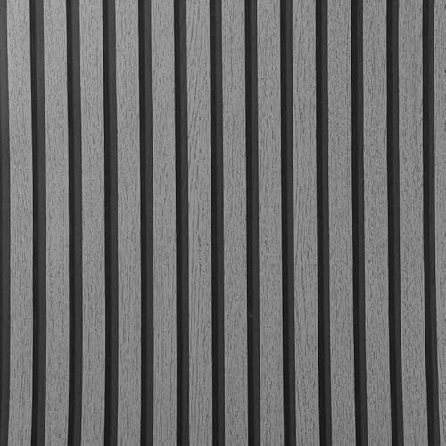 Swehooirt 3D Effect Dark Gray Wood Slat Wallpaper Vintage Wood Effect Textured Wall Paper Roll Living Room Feature Wallpaper for Bedroom Adults Hallway and Stairs Retro Feature Wall Panelling
