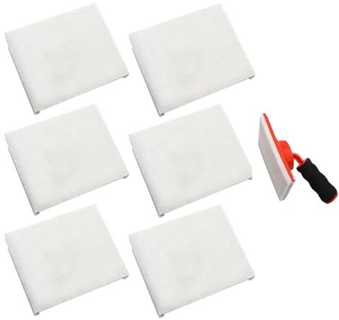 6 pcs Paint Edger Replacement Pads, Paint Edger Tool, Line Edging Tool Latex Paint Flat Edger Refills Paint Pads for Ceilings Corner Edges Trim Painting Walls Nylon Tool Brush
