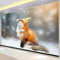 Papier Peint Mural Chambre Animal Renard Neige Poster Geant Mural 3D Tableaux Muraux Tapisserie Photo, Salon Chambre d'enfants Mur de Fond Papier Peint Panoramique 350x256 cm