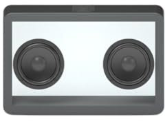 Halterrego Enceinte Transparente, RMS 2 * 5W, Version BT 5.3, Batterie de 1000mAh, Contour Noir