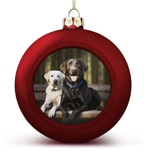 Weihnachtskugel-Ornamente, Labrador-bedruckte Weihnachtskugeln, hängende Weihnachtskugeln, Halloween-Deko-Kugeln