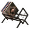 SHUESS Vinyl Record Storage Rack - 12 inches 70 Album Record Holder - Carbon Steel Vinyl Holder - Record Stand for Album and Book Storage, Black