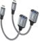 Adaptateur USB C vers USB, Lot de 2 Adaptateur USBC vers USB A 3.0 OTG Câble Type C Mâle vers USB A Femelle Compatible pour Galaxy S24, iPhone 16 Pro/15 Pro Max, iPad Pro,Huawei P30,Google Pixel 3XL