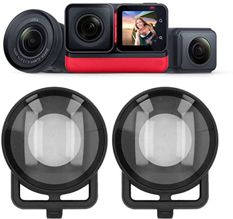 Agatige Kamera-Objektivabdeckung, Action-Kamera-Objektivabdeckung, Dual-Objektivschutz für Insta 360 One RS, Panorama-Objektiv, Action-Kamera, Zubehör für Kamera