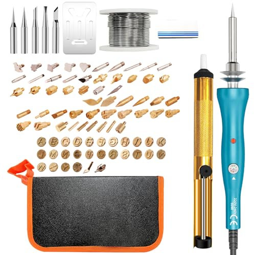 HHYSSG Saldatore a Stagno kit 60W Saldatore di Precisione Professionale con Temperatura Regolabile 200~450 ℃, Interruttore ON/OFF,15g Filo di Saldatura per Piccole Riparazioni