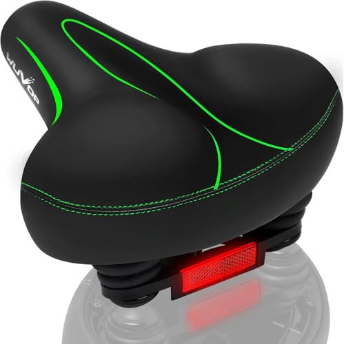 Fahrradsattel, Ergonomischer, stoßabsorbierender und atmungsaktiver Fahrradsattel, Extra breites und bequemes Fahrradpolster für Männer und Frauen, Rennrad City MTB Fahrradsitz