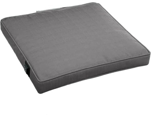 Warmpi® Sitzheizkissen im Freien inkl Powerbank (10.000mah) - Grau - Wasserabweisend und UV-beständig - 3 Heizstufen - Komfortschaum - Outdoor Beheiztes Sitzkissen - 40x40x5cm (Grau)