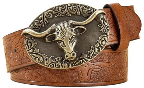 fufupaw Cowboy Gürtel Herren, Western Gürtel Herren, Cowboy Weste Damen, Cowboy Gürtelschnalle, Gürtelschnalle Cowboy, 130 Cm Western Cowboy Gürtel, Für Party, Geschenke ﻿
