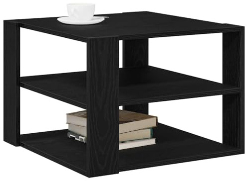 vidaXL Couchtisch Schwarze Eiche 58 x 58 x 40 cm Holzwerkstoff | Modernes Aussehen, das jeden Raum aufpeppt, Hergestellt aus strapazierfähigem, engineered wood für eine lange Lebensdauer,