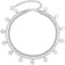 KRKC&CO 4mm Tennis Fußkettchen Damen Herz Plättchen, Weißgold beschichtet Tennis Fußkette, Länge verstellbar Iced Out Fußband mehrreihige Kette Knöchel Armband, Geschenk für Mädchen Frauen