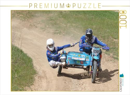 Puzzle · Motocross Beiwagen-Fahrer mit Copilot in Action | Motorsport pur · 1000 Teile · Lege-Größe 64 × 48 cm · CALVENDO Puzzle
