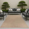 CARPETIA In & Outdoor Teppich für Balkon Terrasse Wohnzimmer mit Jute Optik und feiner Rundstruktur robust pflegeleicht beige 240 x 340 cm
