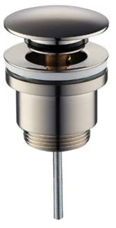 Bonde clic clack rond universel effet inox brossé 11/4 | Tecom
