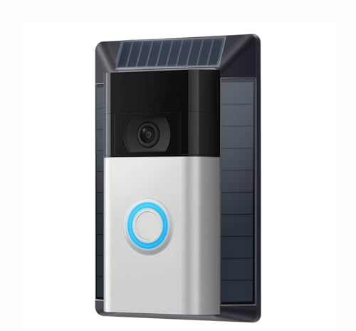 Fansoun Solar Charger Compatible with Ring Video Doorbell (2020 Release), Micro USB Port Only, Not for USB-C or 2-Prong Ports, Waterproof Solar Panel for Continuous Power(2nd Gen-2020 Release)