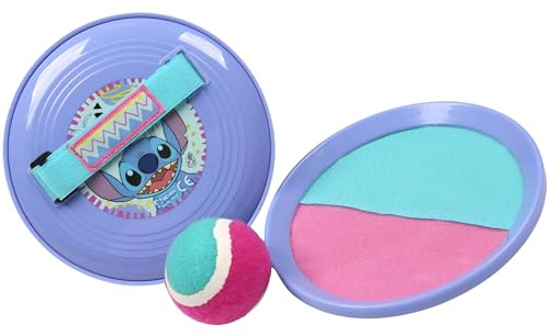 sarcia.eu Catch-Ball Set für Kinder, Wurf- und Fangspiel mit Klett-Schlägern und Ball (Disney Stitch)