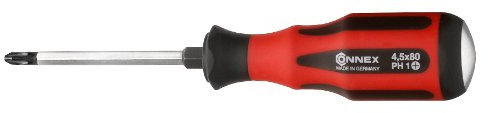 Connex COX356001 Profi-Schraubendreher PH 1, Sechskantansatz, 2-Komponenten-Griff/Schlagkappe