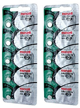 Maxell SR621SW-364 - Lot de 10 piles