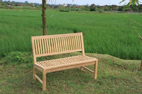 Teakholzbank Kingsbury Bank ohne Armlehnen, 60x90x120cm, 75% maschinengefertigt, 25% Handarbeit, ofengetrocknet, aus nachhaltig bewirtschafteten Plantagenbau