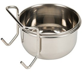 Tyrol Aime Futternapf zum Aufhängen, Edelstahl, 9,5 cm