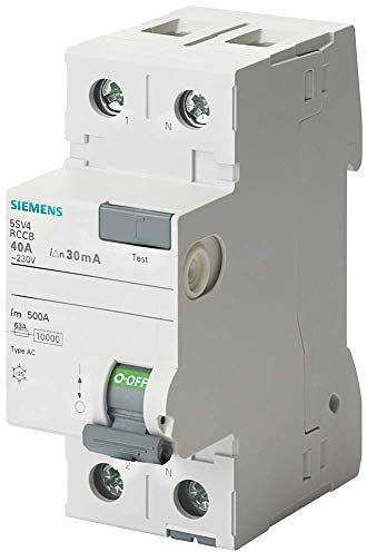 INTERRUPTOR DIFERENCIAL 5SV, 70MM, CLASE AC, 2 POLOS, 40A, 30MA