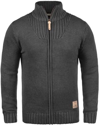 !Solid SDPoul Herren Zip-Jacke Pullover Zipper, S, Dark Grey Melange (8288)