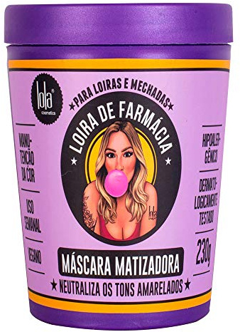 Lola Cosmetics - Loira De Farmácia - Mattierende Maske für blondes Haar - Feuchtigkeitsspendend - 230 g