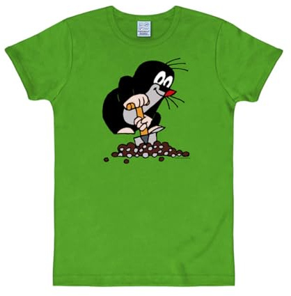 Logoshirt® Der kleine Maulwurf T-Shirt Damen & Herren | Der kleine Maulwurf beim Graben, 100% Baumwolle, lustiges Cartoon-Motiv, offiziell lizenzierter Maulwurf-Fanartikel