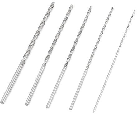 5 pcs Spiralbohrer 2-5mm Lange Schnellarbeitsstahl Zylinderschaft Bohrer Werkzeug-sets Für Holz Kunststoff und Aluminium